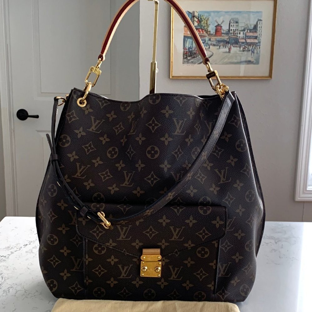 Louis Vuitton Dark Brown Monogram Hobo Bag